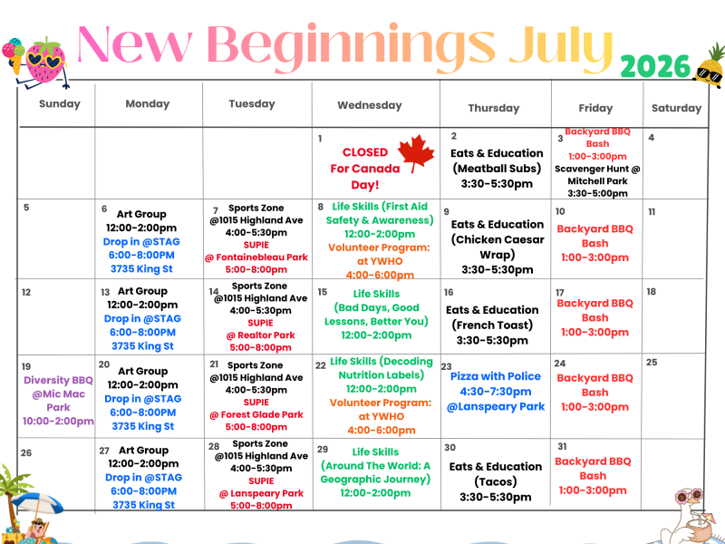 July's Calendar 