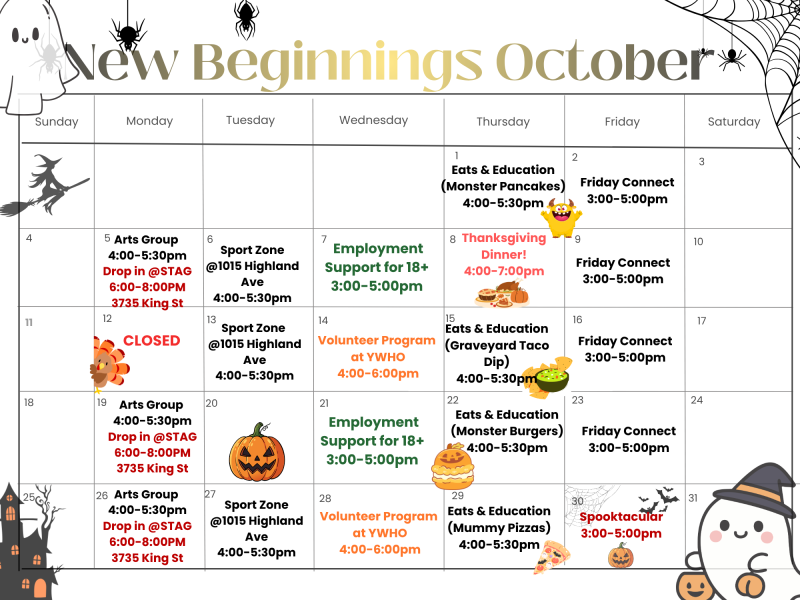 October Calendar